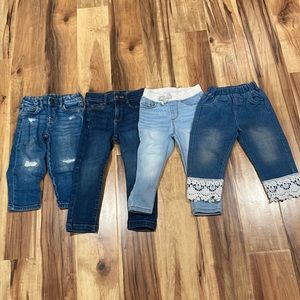 2T , 4 pairs of gently worn jeans